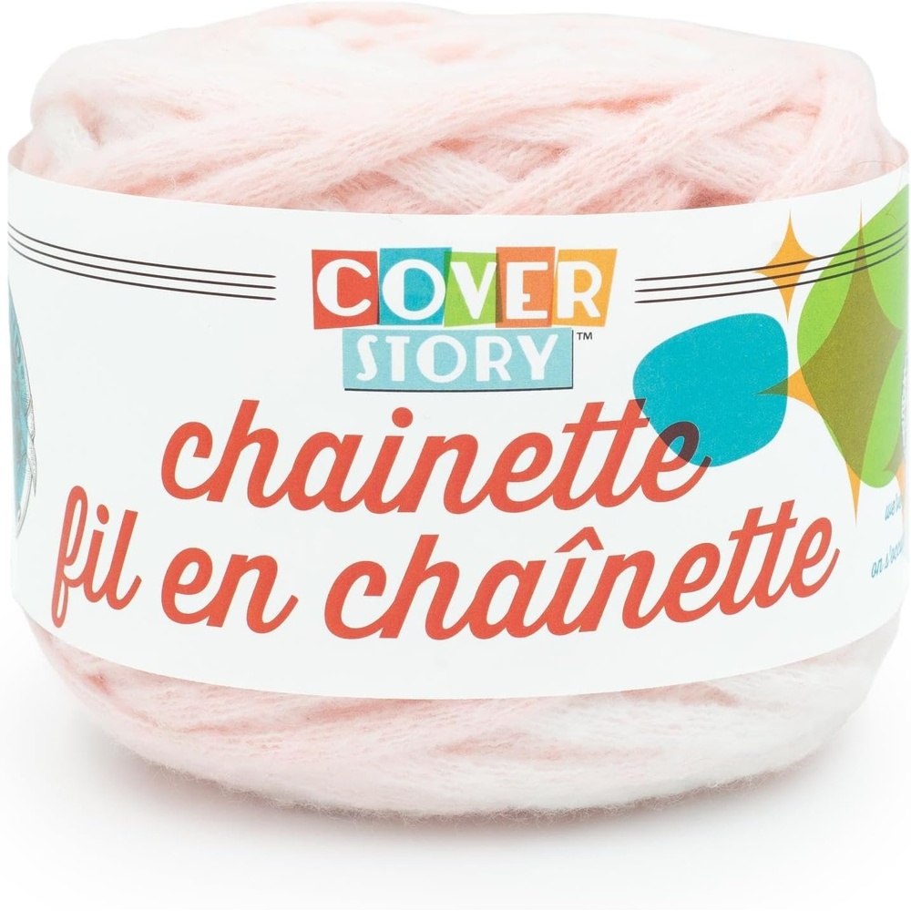 image:imageLion Brand Yarn Super Bulky Cover Story Chainette Blanket Yarn for Knitting and Crochet Black 1 PackBlush