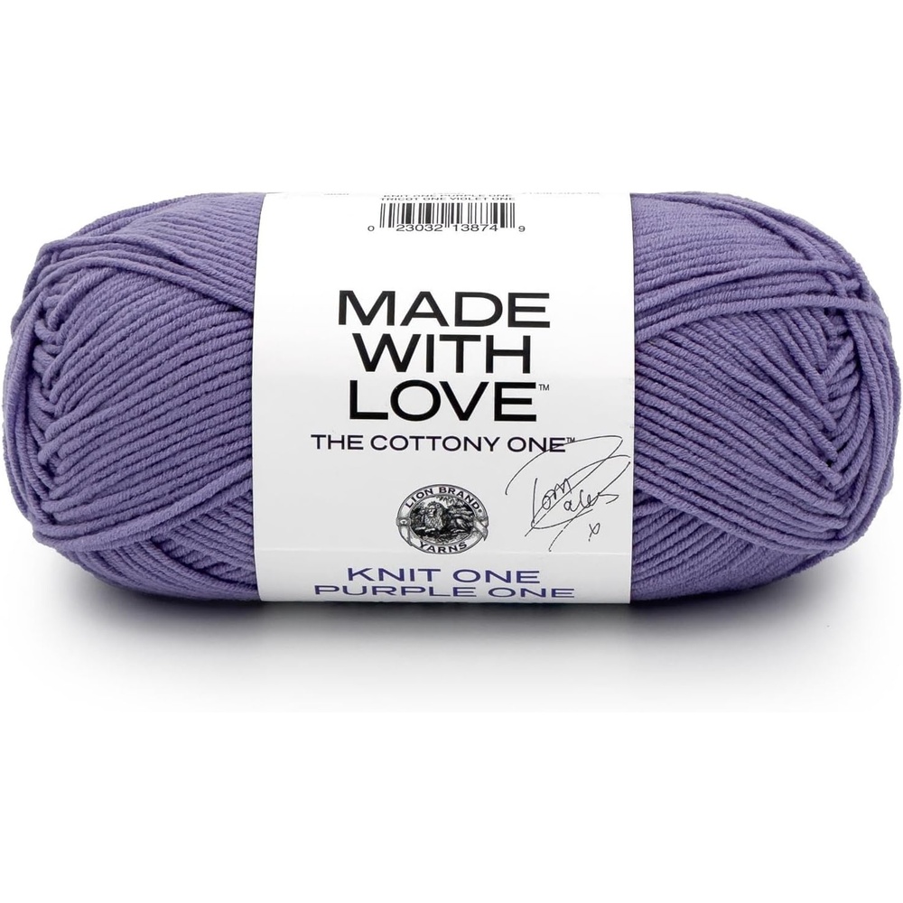 image:imageLion Brand Yarn Tom Daley Made with Love The Cottony One Yarn for Crocheting Knitting and Crafts Red Red Wine 1 Pack Tom Daley Made With Love Cotton Acrylic Yarn for Knitting Crochet Crafts Worsted Fiber for Soft Blankets Hats SweatersKnit One Purple One