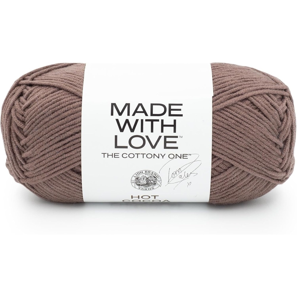 image:imageLion Brand Yarn Tom Daley Made with Love The Cottony One Yarn for Crocheting Knitting and Crafts Red Red Wine 1 Pack Tom Daley Made With Love Cotton Acrylic Yarn for Knitting Crochet Crafts Worsted Fiber for Soft Blankets Hats SweatersHot Cocoa