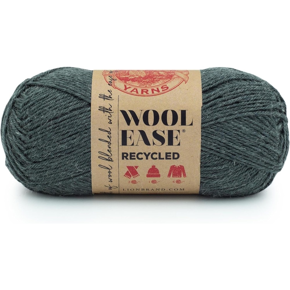 image:imageLion Brand Yarn WoolEase Recycled Light WorstedWeight Yarn for Knitting and Crochet Cream 3 Pack Wool and Acrylic Blend Fiber Perfect for Scarves Hats and Blankets 196 YardsCharcoal