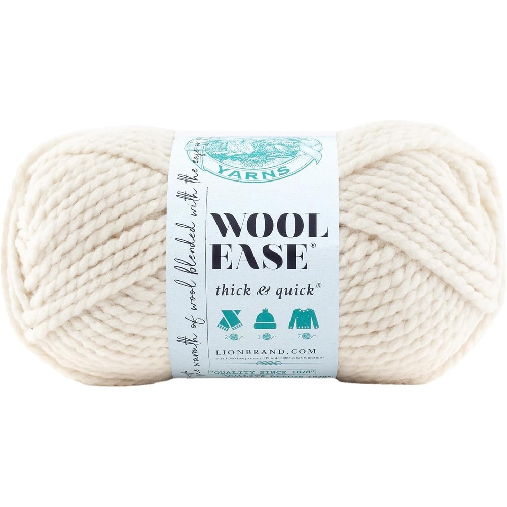 image:imageLion Brand Yarn WoolEase Thick amp Quick Yarn Celebration White 3 Pack Super Bulky Wool Acrylic Blend Fiber for Soft Hats Sweaters Chunky Blankets Yarn for Crochet Knitting Crafts WeavingFisherman