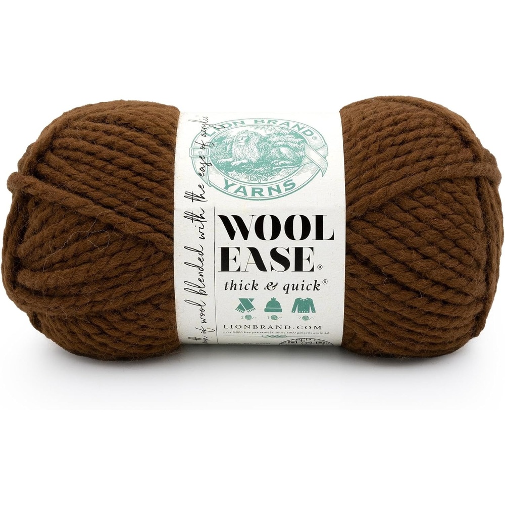 image:imageLion Brand Yarn WoolEase Thick amp Quick Yarn Celebration White 3 Pack Super Bulky Wool Acrylic Blend Fiber for Soft Hats Sweaters Chunky Blankets Yarn for Crochet Knitting Crafts WeavingGingerbread
