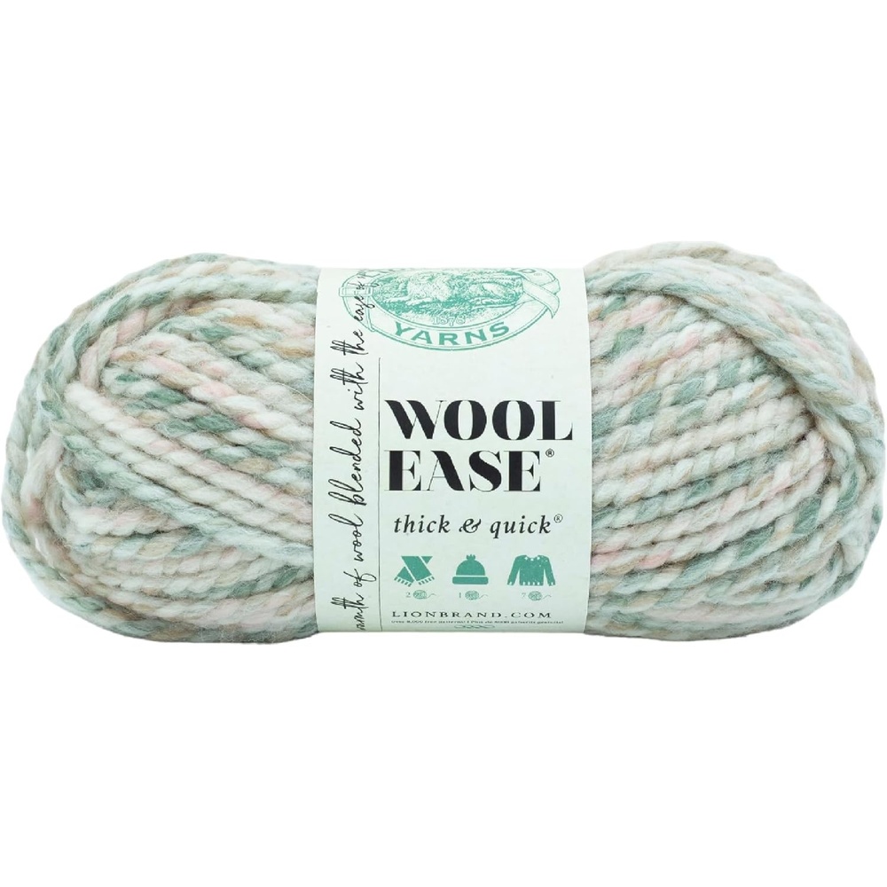 image:imageLion Brand Yarn WoolEase Thick amp Quick Yarn Celebration White 3 Pack Super Bulky Wool Acrylic Blend Fiber for Soft Hats Sweaters Chunky Blankets Yarn for Crochet Knitting Crafts WeavingSeashell