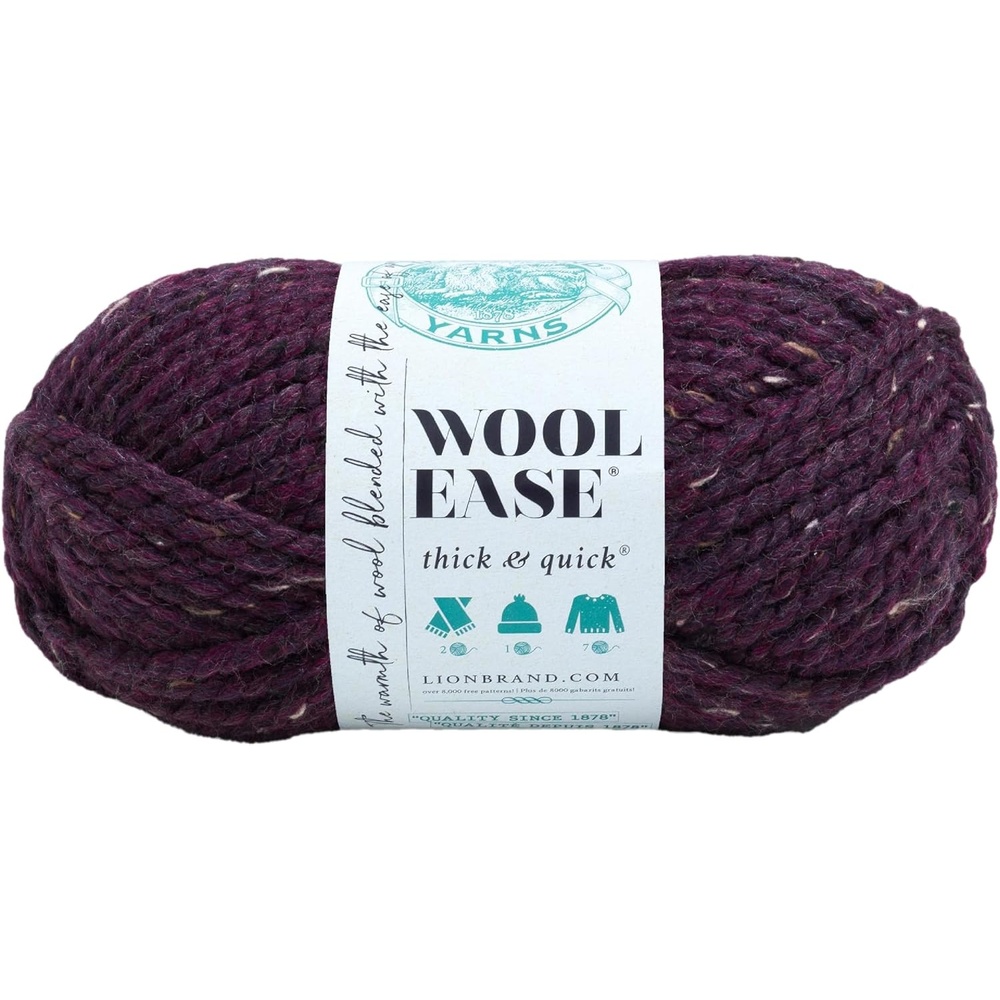 image:imageLion Brand Yarn WoolEase Thick amp Quick Yarn Celebration White 3 Pack Super Bulky Wool Acrylic Blend Fiber for Soft Hats Sweaters Chunky Blankets Yarn for Crochet Knitting Crafts WeavingRaisin