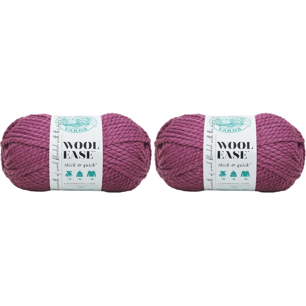 image:imageLion Brand Yarn WoolEase Thick amp Quick Yarn Celebration White 3 Pack Super Bulky Wool Acrylic Blend Fiber for Soft Hats Sweaters Chunky Blankets Yarn for Crochet Knitting Crafts Weaving