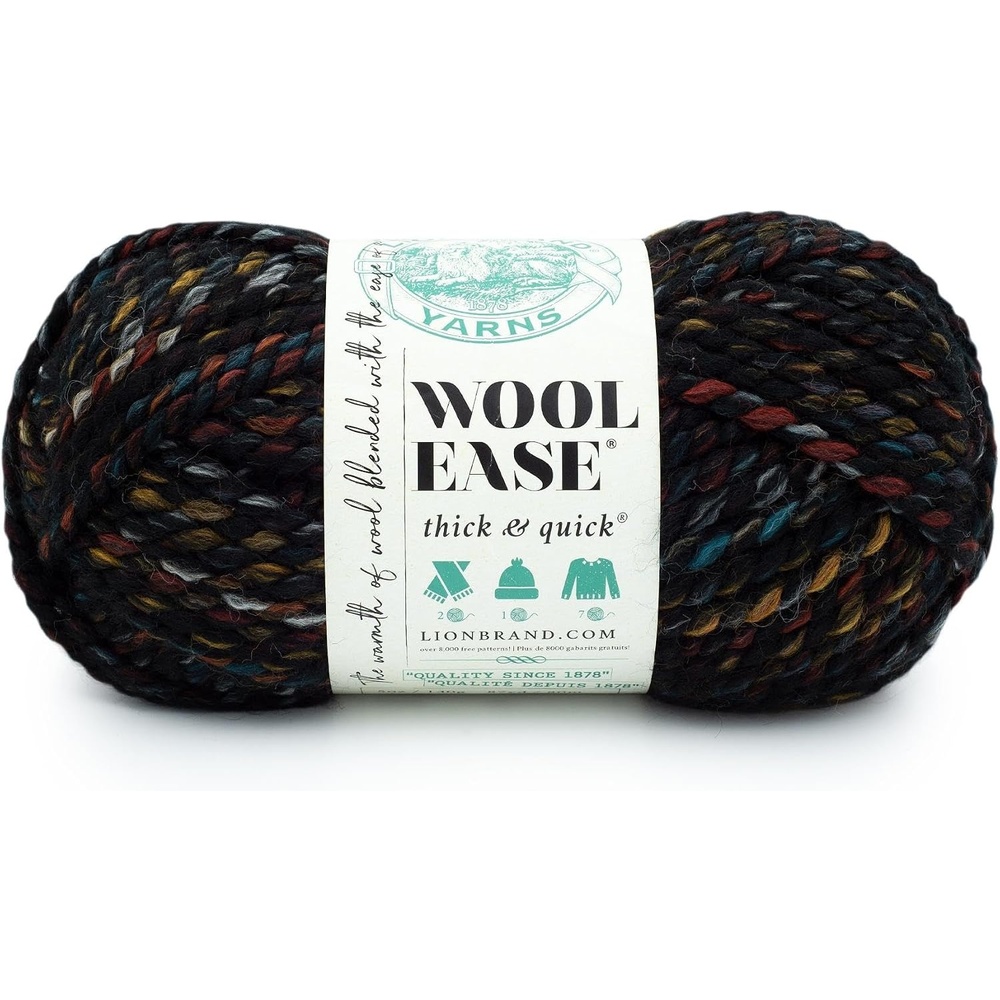 image:imageLion Brand Yarn WoolEase Thick amp Quick Yarn Celebration White 3 Pack Super Bulky Wool Acrylic Blend Fiber for Soft Hats Sweaters Chunky Blankets Yarn for Crochet Knitting Crafts WeavingOil Slick