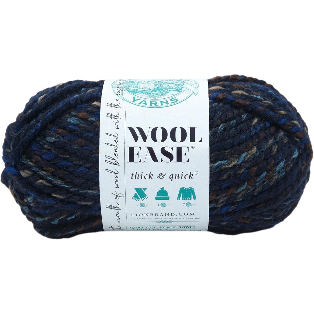 image:imageLion Brand Yarn WoolEase Thick amp Quick Yarn Celebration White 3 Pack Super Bulky Wool Acrylic Blend Fiber for Soft Hats Sweaters Chunky Blankets Yarn for Crochet Knitting Crafts WeavingNight Shadow
