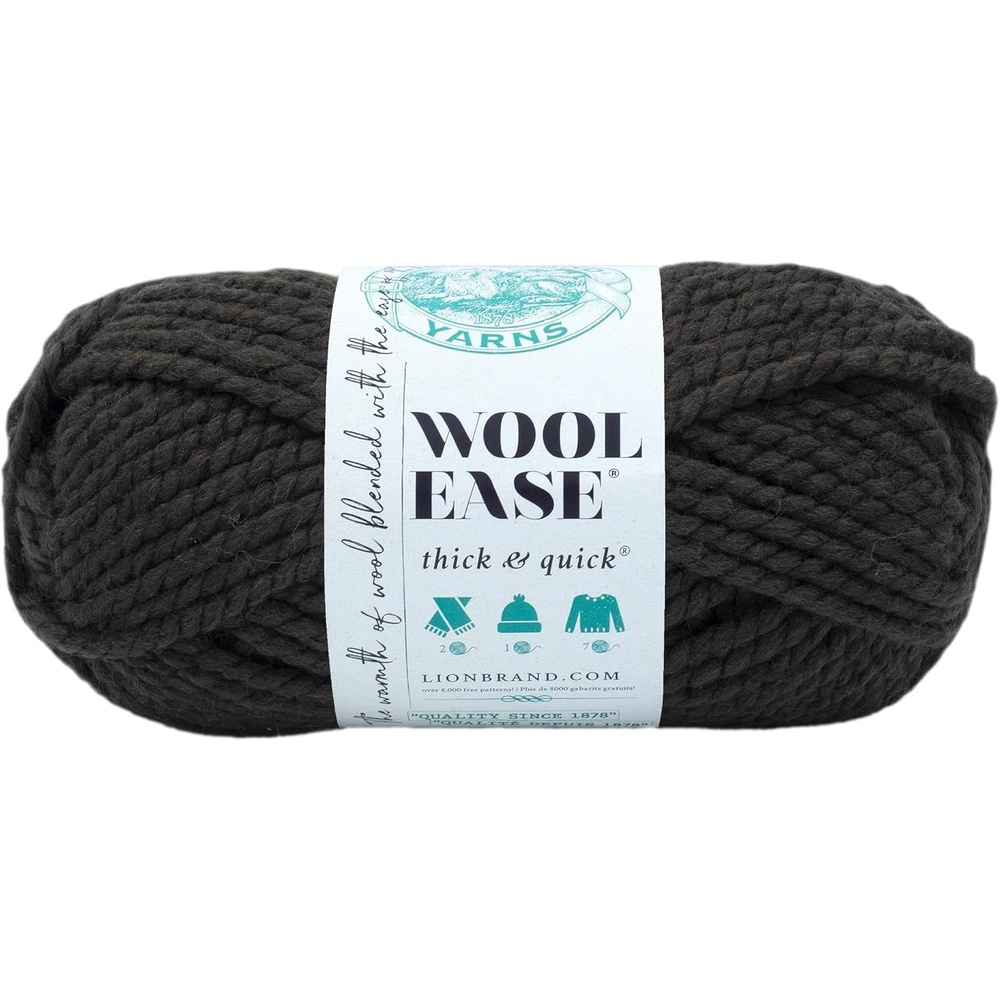 image:imageLion Brand Yarn WoolEase Thick amp Quick Yarn Celebration White 3 Pack Super Bulky Wool Acrylic Blend Fiber for Soft Hats Sweaters Chunky Blankets Yarn for Crochet Knitting Crafts WeavingBlack Walnut