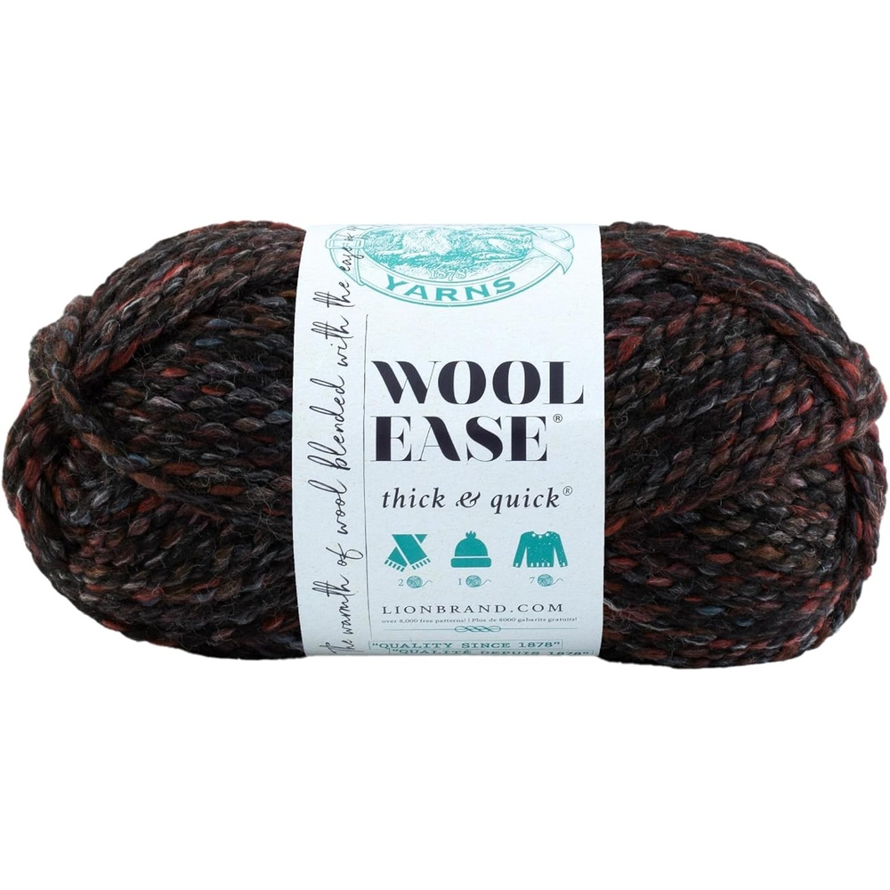 image:imageLion Brand Yarn WoolEase Thick and Quick Yarn Soft and Bulky Yarn for Knitting Crocheting and Crafting 3 Pack Abalone Super Bulky Wool Acrylic Blend Fiber for Soft Hats Sweaters Chunky Blankets Yarn for Crochet Knitting Crafts WeavingBlackstone