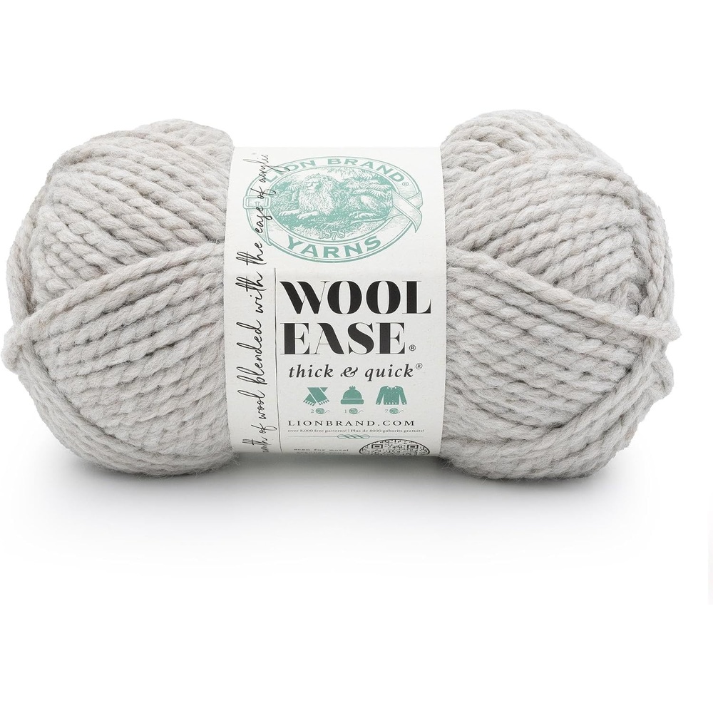 image:imageLion Brand Yarn WoolEase Thick and Quick Yarn Soft and Bulky Yarn for Knitting Crocheting and Crafting 3 Pack Abalone  Super Bulky Wool Acrylic Blend Fiber for Soft Hats Sweaters Chunky Blankets Yarn for Crochet Knitting Crafts WeavingParchment