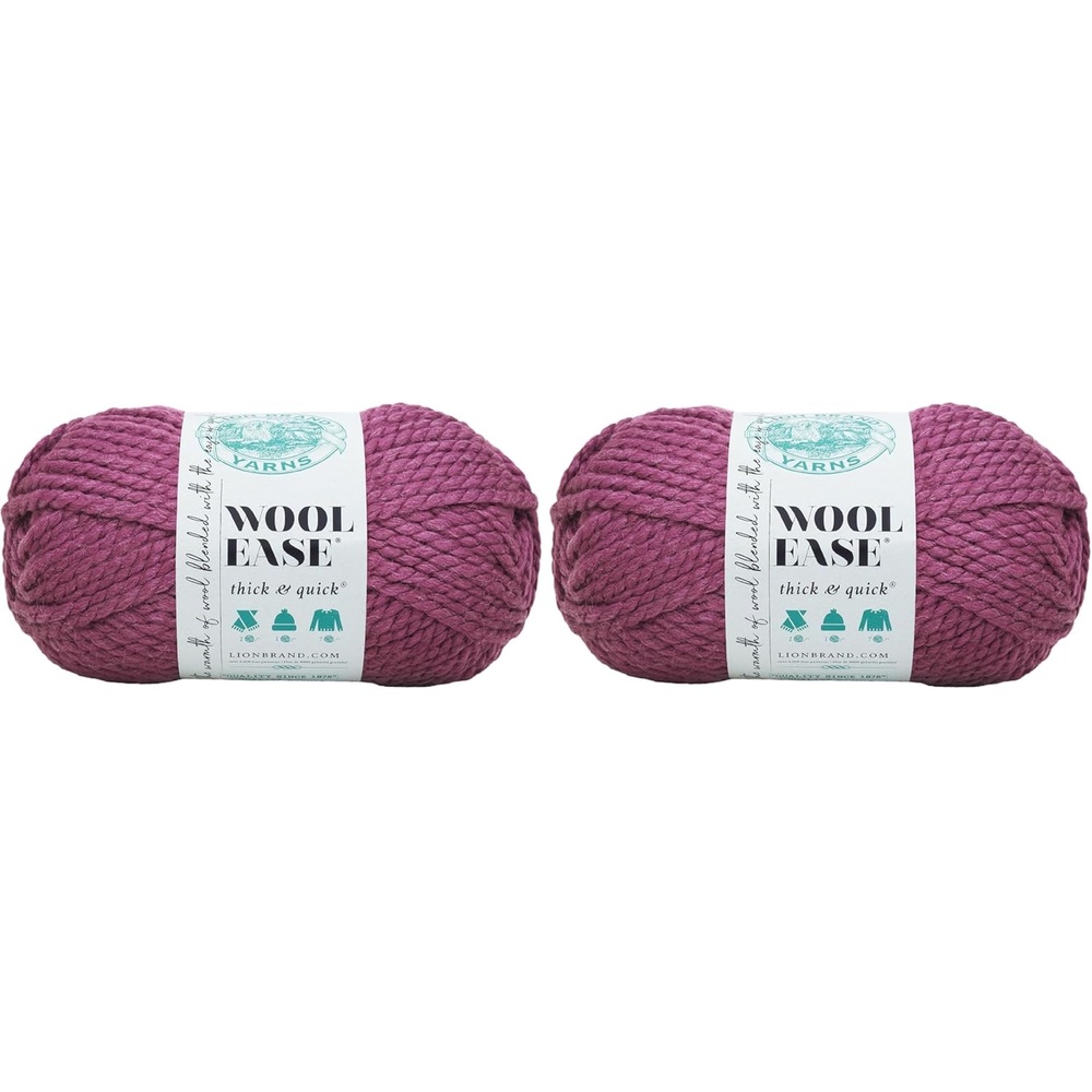 image:imageLion Brand Yarn WoolEase Thick and Quick Yarn Soft and Bulky Yarn for Knitting Crocheting and Crafting 3 Pack Abalone Super Bulky Wool Acrylic Blend Fiber for Soft Hats Sweaters Chunky Blankets Yarn for Crochet Knitting Crafts Weaving