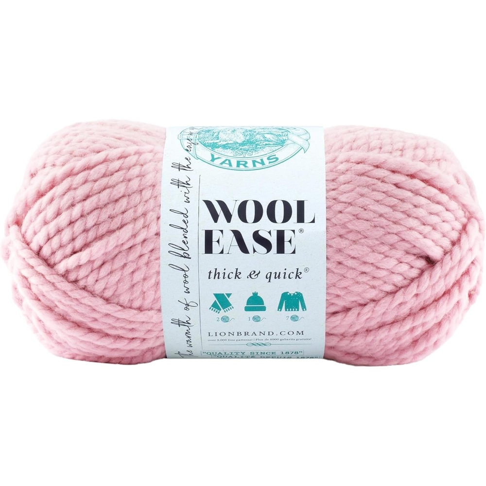 image:imageLion Brand Yarn WoolEase Thick and Quick Yarn Soft and Bulky Yarn for Knitting Crocheting and Crafting 3 Pack Abalone Super Bulky Wool Acrylic Blend Fiber for Soft Hats Sweaters Chunky Blankets Yarn for Crochet Knitting Crafts WeavingBlossom