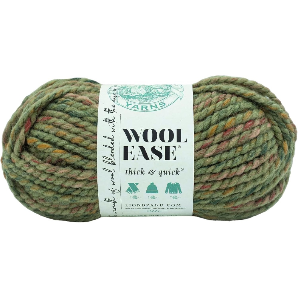 image:imageLion Brand Yarn WoolEase Thick and Quick Yarn Soft and Bulky Yarn for Knitting Crocheting and Crafting 3 Pack Abalone  Super Bulky Wool Acrylic Blend Fiber for Soft Hats Sweaters Chunky Blankets Yarn for Crochet Knitting Crafts WeavingMarsh