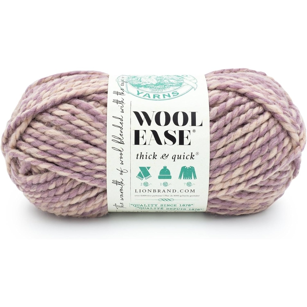 image:imageLion Brand Yarn WoolEase Thick and Quick Yarn Soft and Bulky Yarn for Knitting Crocheting and Crafting 3 Pack Abalone Super Bulky Wool Acrylic Blend Fiber for Soft Hats Sweaters Chunky Blankets Yarn for Crochet Knitting Crafts WeavingBubbles