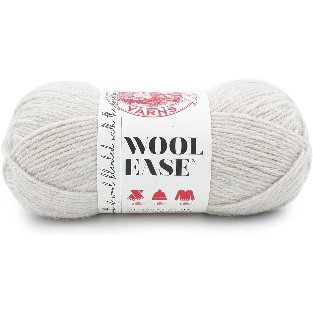 image:imageLion Brand Yarn WoolEase Yarn WorstedWeight Yarn for Knitting and Crocheting 1 Pack IcicleLinen