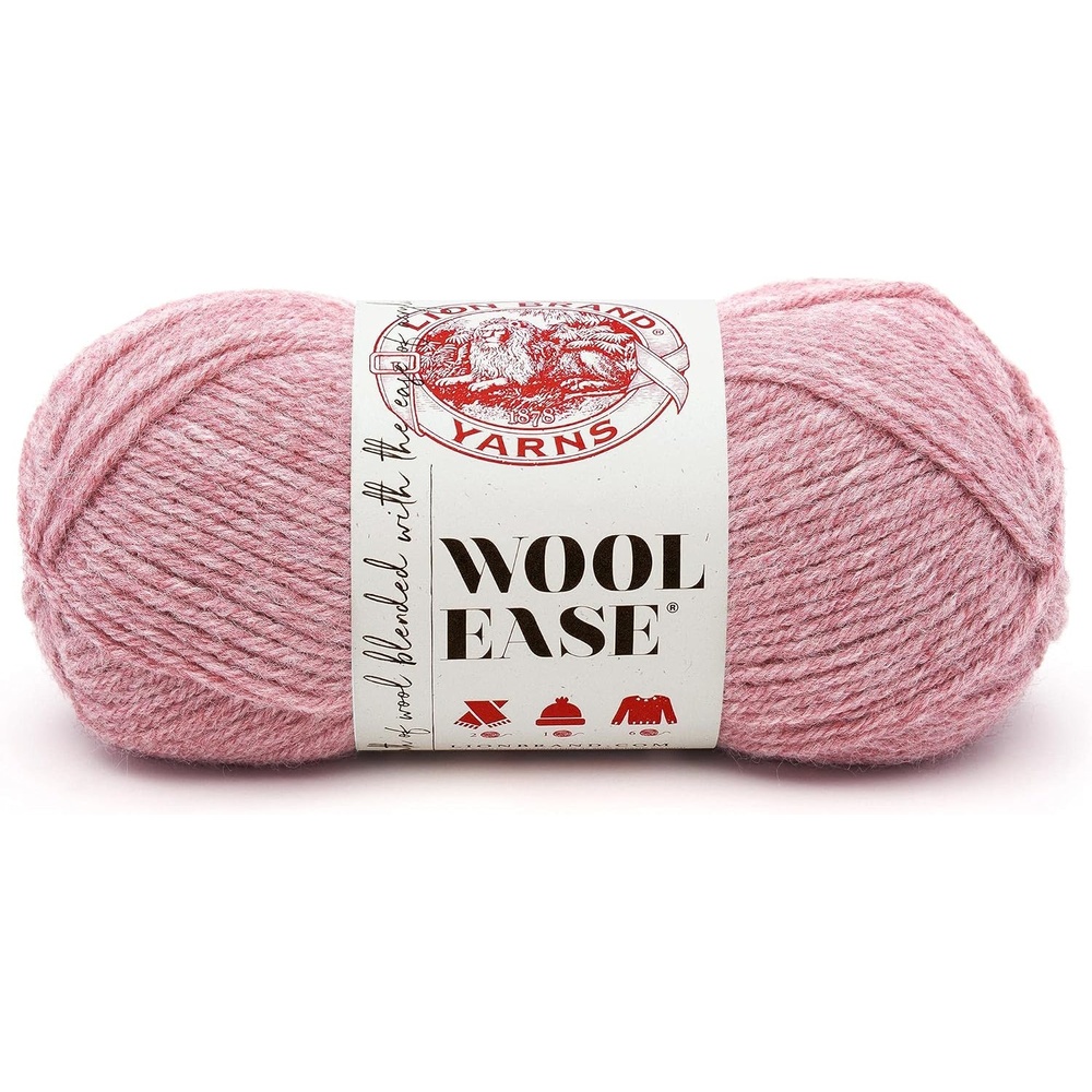image:imageLion Brand Yarn WoolEase Yarn WorstedWeight Yarn for Knitting and Crocheting 1 Pack IcicleRose Heather