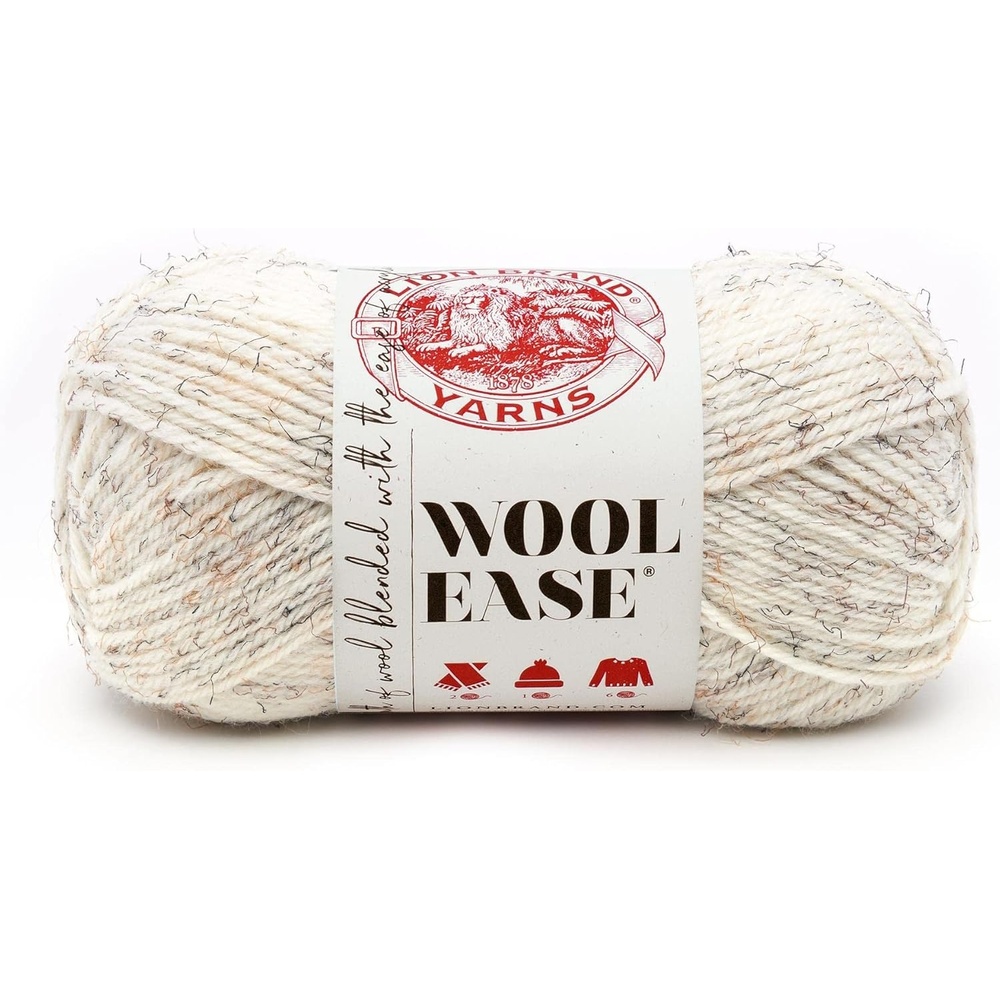 image:imageLion Brand Yarn WoolEase Yarn WorstedWeight Yarn for Knitting and Crocheting 1 Pack IcicleWheat