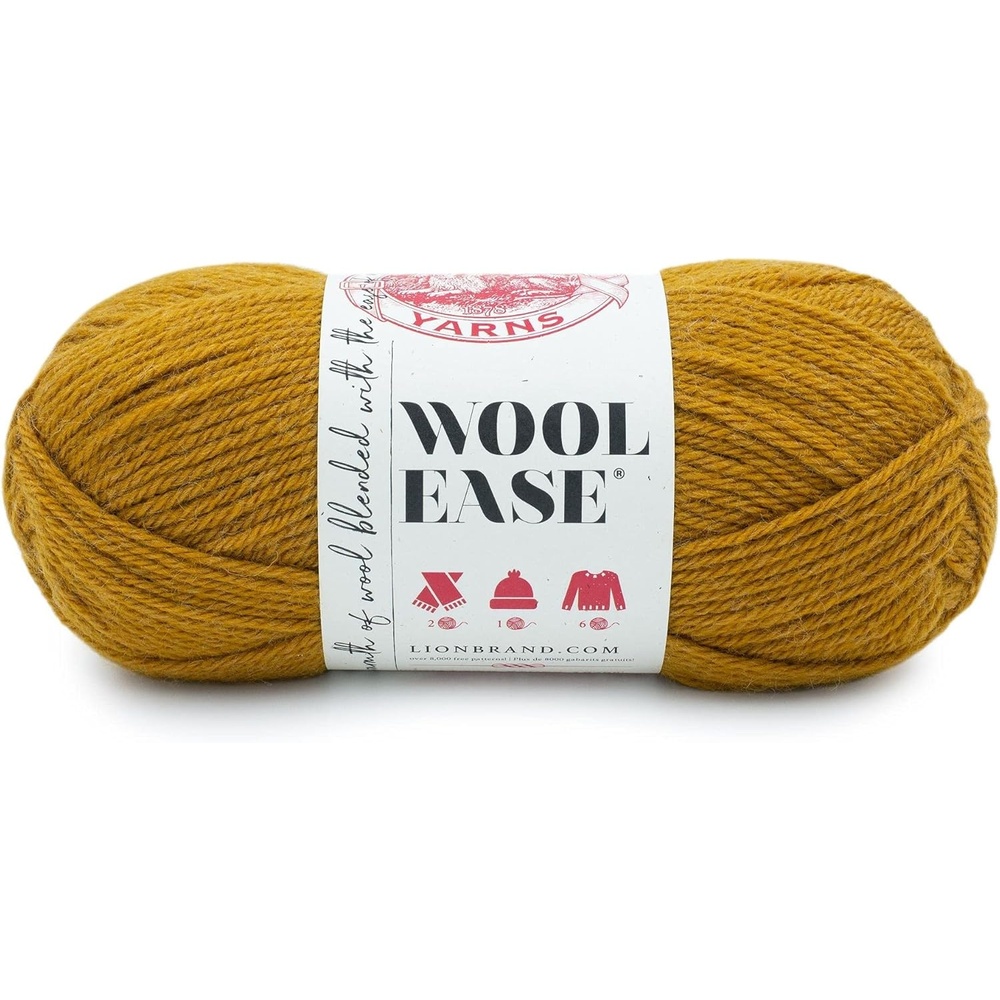 image:imageLion Brand Yarn WoolEase Yarn WorstedWeight Yarn for Knitting and Crocheting 1 Pack Natural HeatherArrowwood