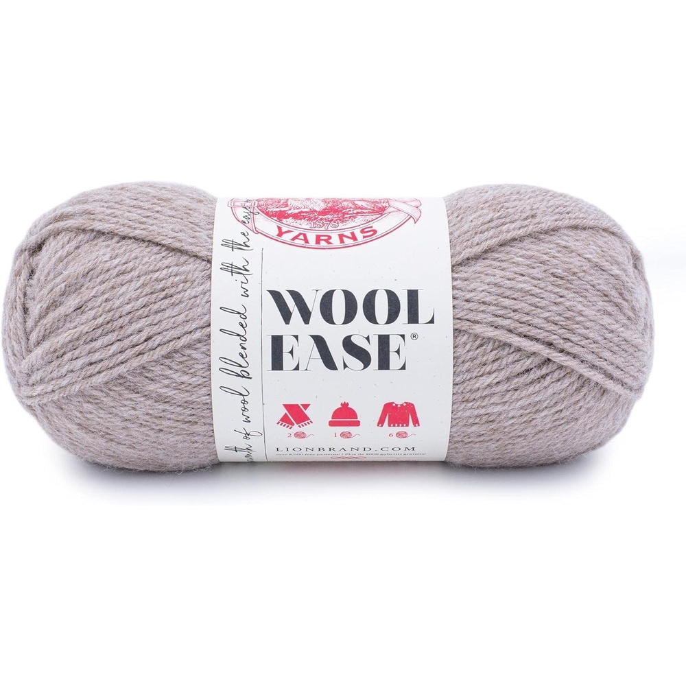 image:imageLion Brand Yarn WoolEase Yarn WorstedWeight Yarn for Knitting and Crocheting 1 Pack Natural HeatherOatmeal