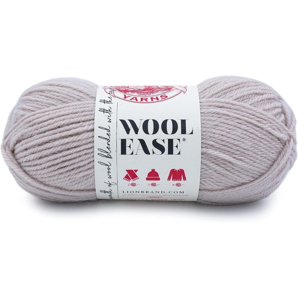 image:imageLion Brand Yarn WoolEase Yarn WorstedWeight Yarn for Knitting and Crocheting 1 Pack WhiteMultiAntler