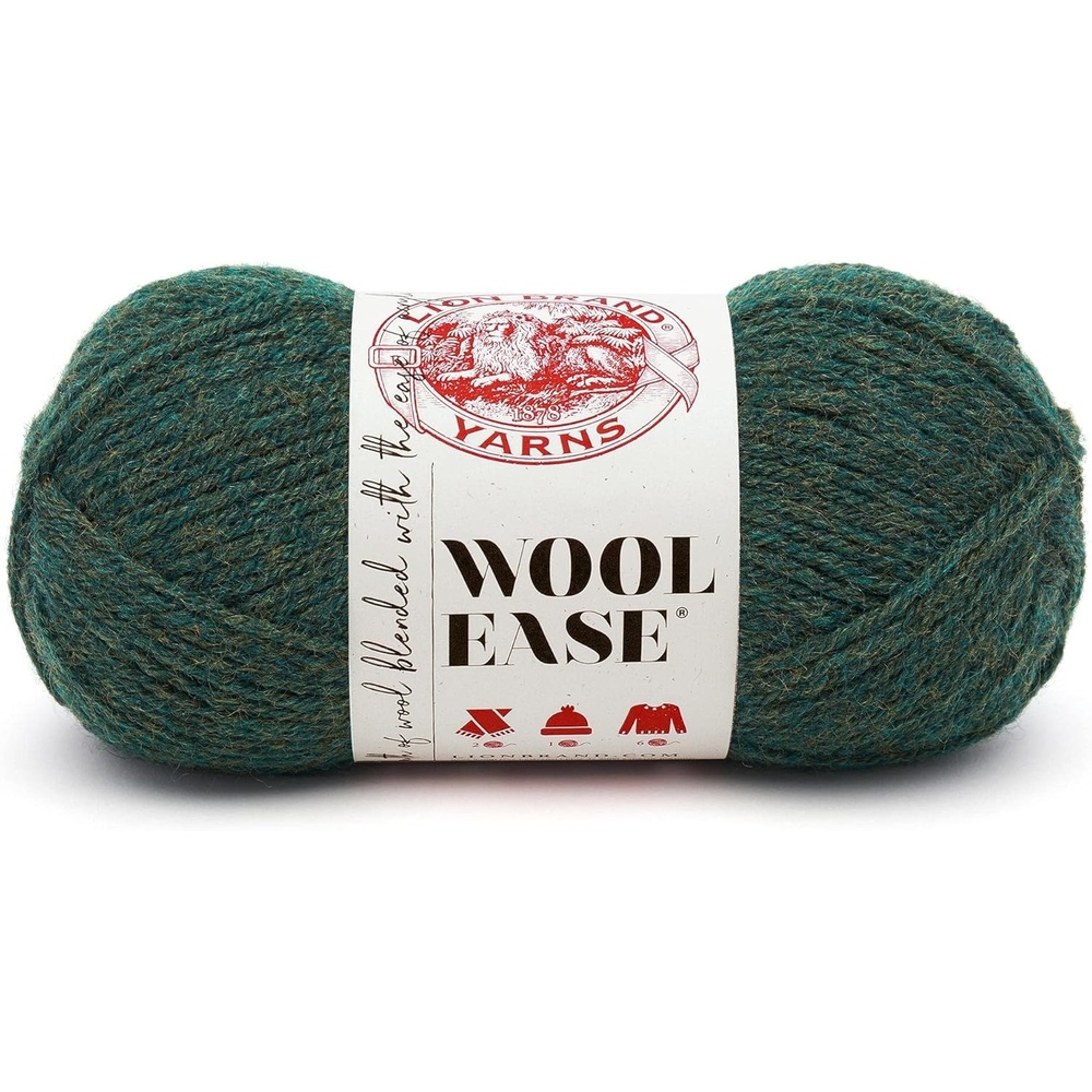 image:imageLion Brand Yarn WoolEase Yarn WorstedWeight Yarn for Knitting and Crocheting 1 Pack WhiteMultiForest Green Heather
