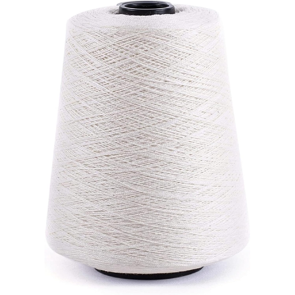image:imageSilk City Fibers 102 Perle Mercerized Cotton Yarn for Machine Knitting Weaving and Crochet Pompeii Dust 1 Cone Designer Yarn for Premium Garments Delicate Shawls and Lace Weight ProjectsIvory