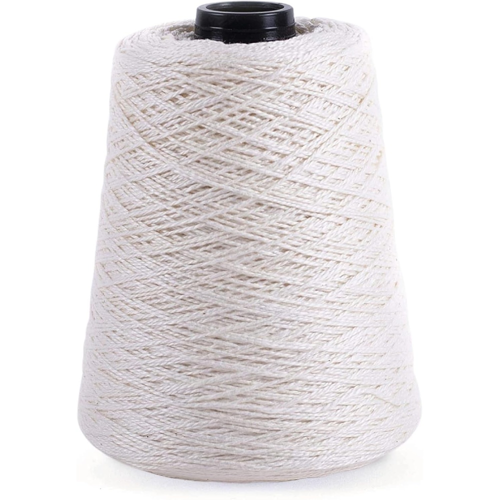 image:imageSilk City Fibers 32 Perle Mercerized Cotton Yarn for Machine Knitting Weaving and Crochet Ivory 1 Cone Designer Yarn for Premium Garments Delicate Shawls and Fine Weight ProjectsIvory