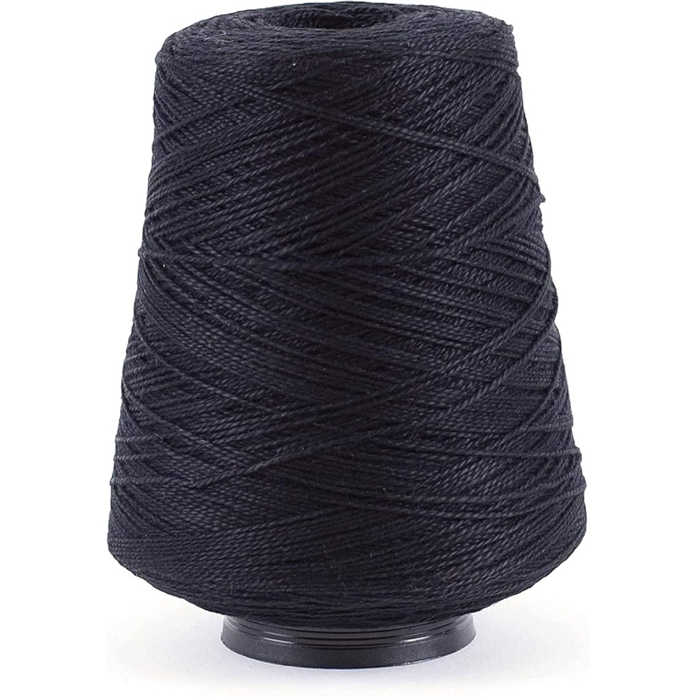 image:imageSilk City Fibers 32 Perle Mercerized Cotton Yarn for Machine Knitting Weaving and Crochet Ivory 1 Cone Designer Yarn for Premium Garments Delicate Shawls and Fine Weight ProjectsBlack