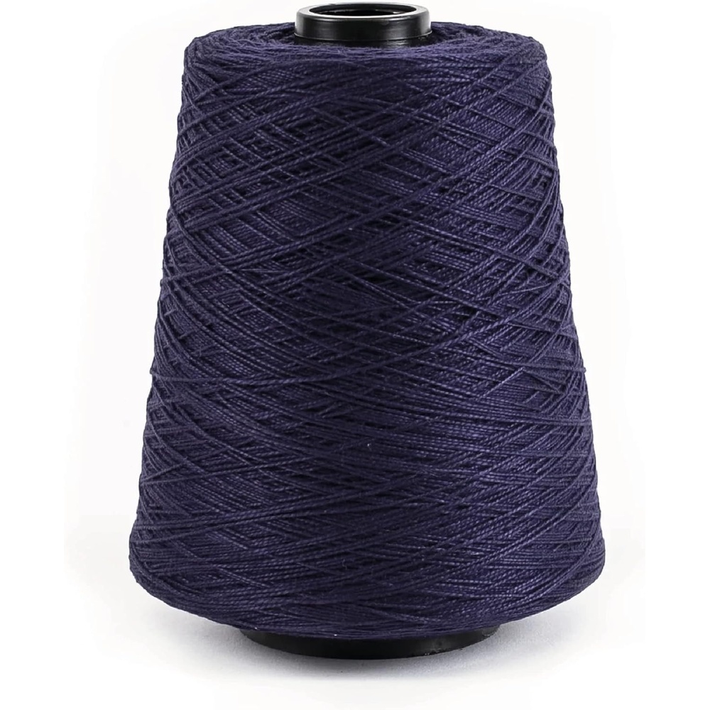 image:imageSilk City Fibers 52 Perle Mercerized Cotton Yarn for Machine Knitting Weaving and Crochet Hemp 1 Cone Designer Yarn for Premium Garments Delicate Shawls and Fingering Weight ProjectsDark Navy