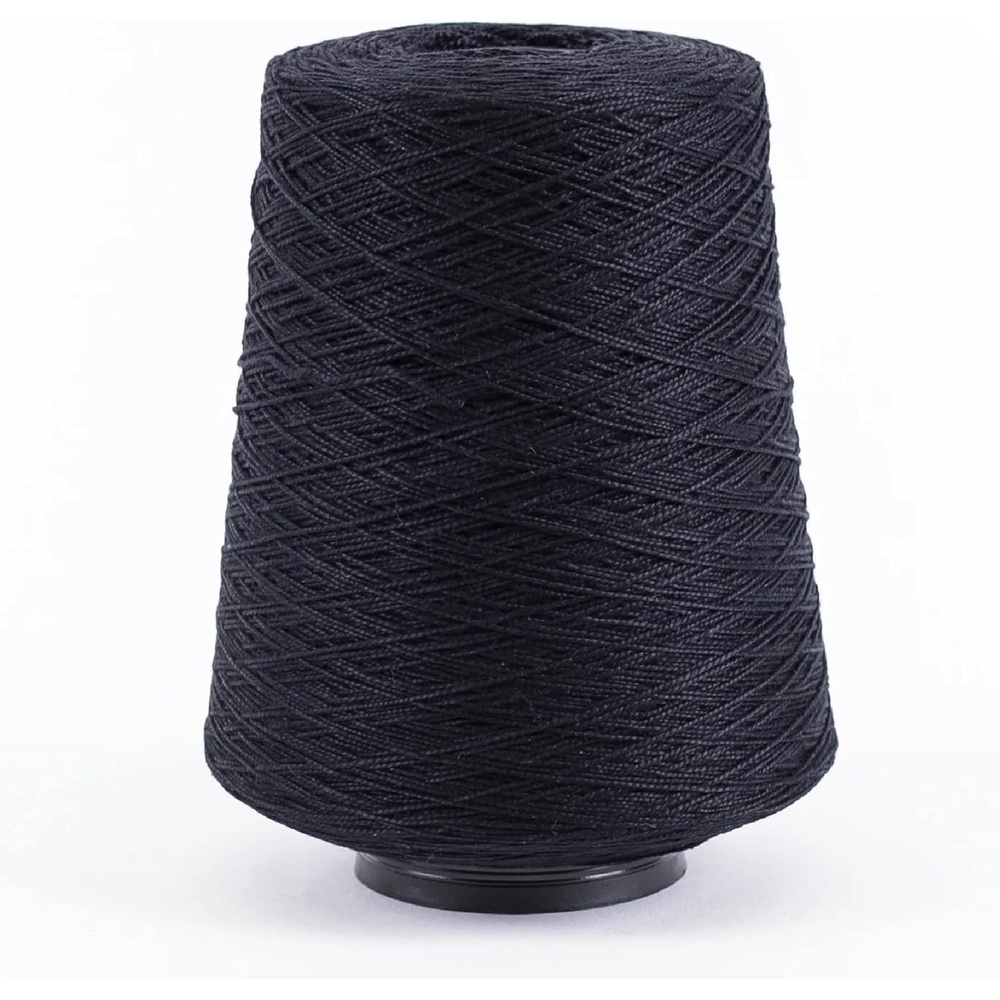 image:imageSilk City Fibers 52 Perle Mercerized Cotton Yarn for Machine Knitting Weaving and Crochet Hemp 1 Cone Designer Yarn for Premium Garments Delicate Shawls and Fingering Weight ProjectsBlack