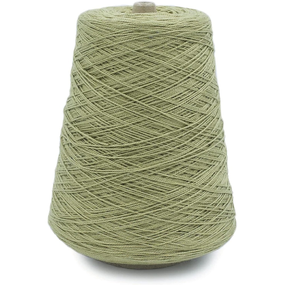 image:imageSilk City Fibers 52 Perle Mercerized Cotton Yarn for Machine Knitting Weaving and Crochet Hemp 1 Cone Designer Yarn for Premium Garments Delicate Shawls and Fingering Weight ProjectsOlive