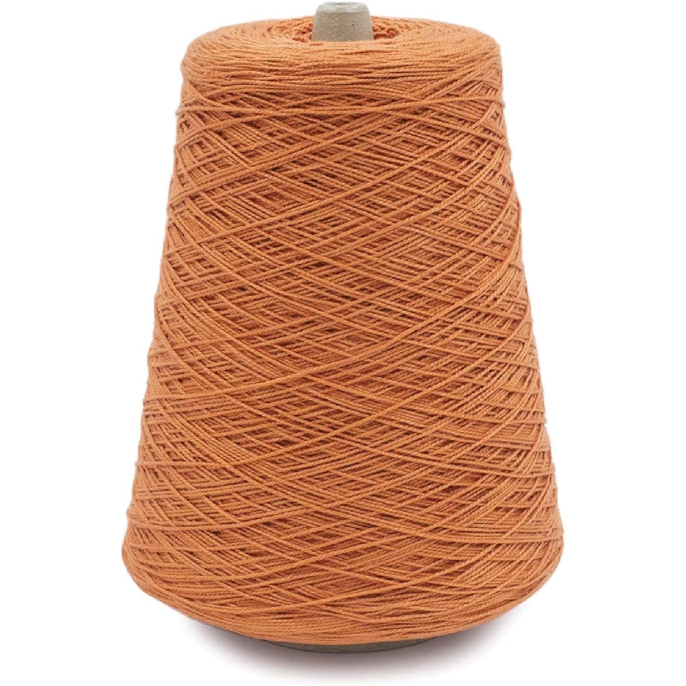 image:imageSilk City Fibers 52 Perle Mercerized Cotton Yarn for Machine Knitting Weaving and Crochet Hemp 1 Cone Designer Yarn for Premium Garments Delicate Shawls and Fingering Weight ProjectsSweet Potato