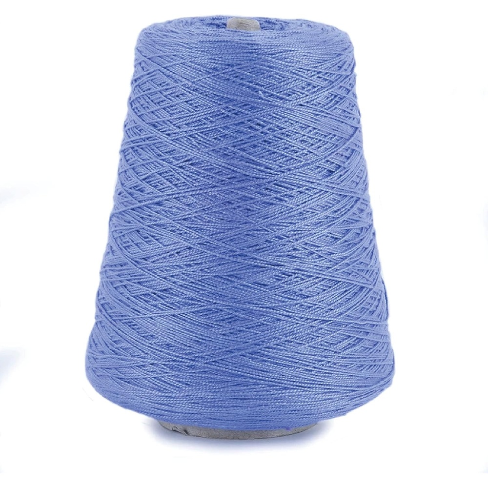 image:imageSilk City Fibers 52 Perle Mercerized Cotton Yarn for Machine Knitting Weaving and Crochet Hemp 1 Cone Designer Yarn for Premium Garments Delicate Shawls and Fingering Weight ProjectsPeriwinkle