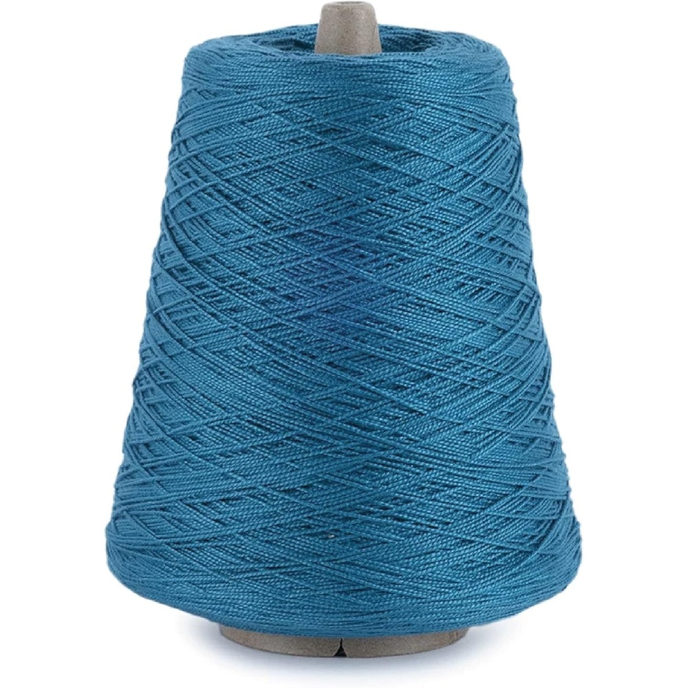 image:imageSilk City Fibers 52 Perle Mercerized Cotton Yarn for Machine Knitting Weaving and Crochet Hemp 1 Cone Designer Yarn for Premium Garments Delicate Shawls and Fingering Weight ProjectsTeal