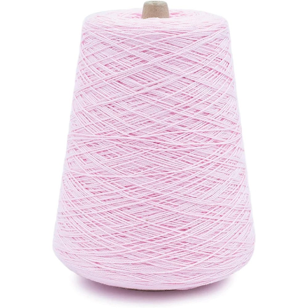 image:imageSilk City Fibers 52 Perle Mercerized Cotton Yarn for Machine Knitting Weaving and Crochet Hemp 1 Cone Designer Yarn for Premium Garments Delicate Shawls and Fingering Weight ProjectsBaby Pink