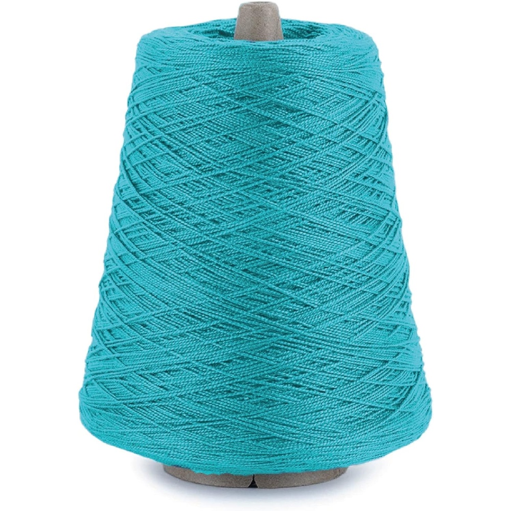 image:imageSilk City Fibers 52 Perle Mercerized Cotton Yarn for Machine Knitting Weaving and Crochet Hemp 1 Cone Designer Yarn for Premium Garments Delicate Shawls and Fingering Weight ProjectsCaribbean