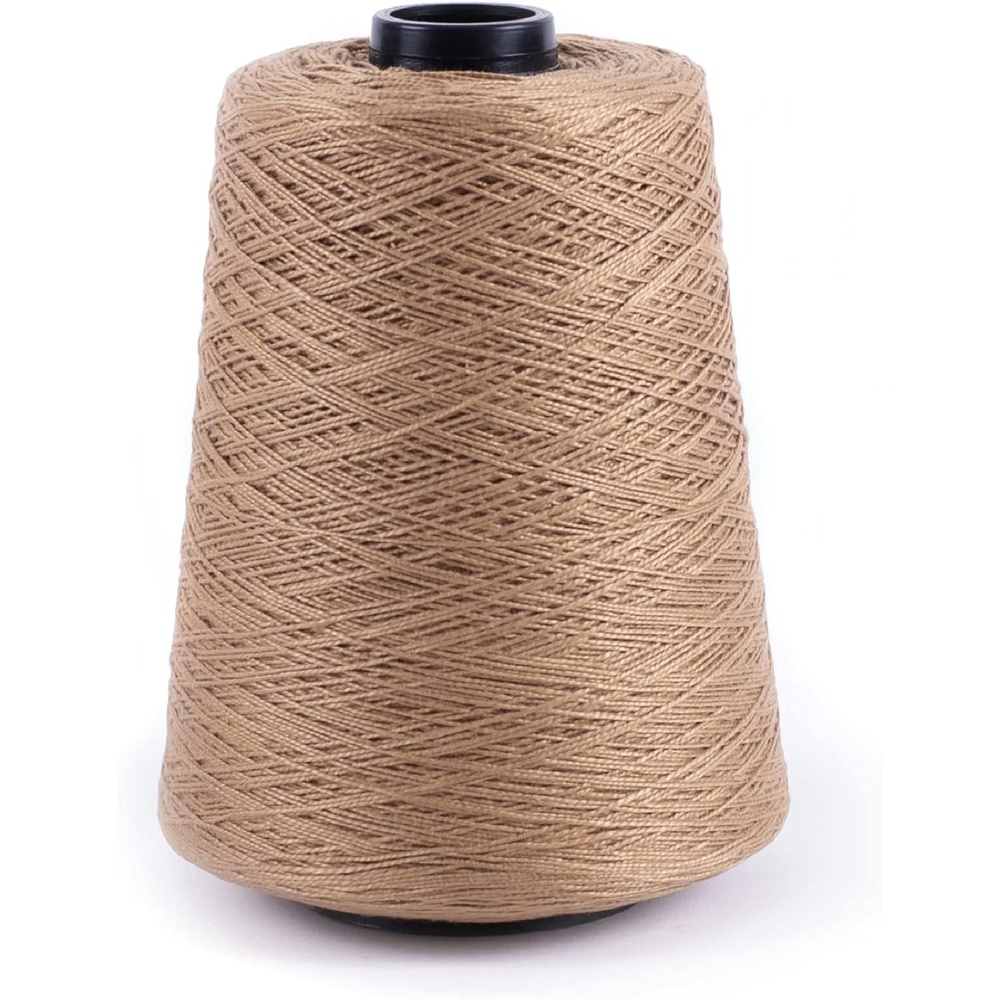 image:imageSilk City Fibers 52 Perle Mercerized Cotton Yarn for Machine Knitting Weaving and Crochet Hemp 1 Cone Designer Yarn for Premium Garments Delicate Shawls and Fingering Weight ProjectsBeechnut
