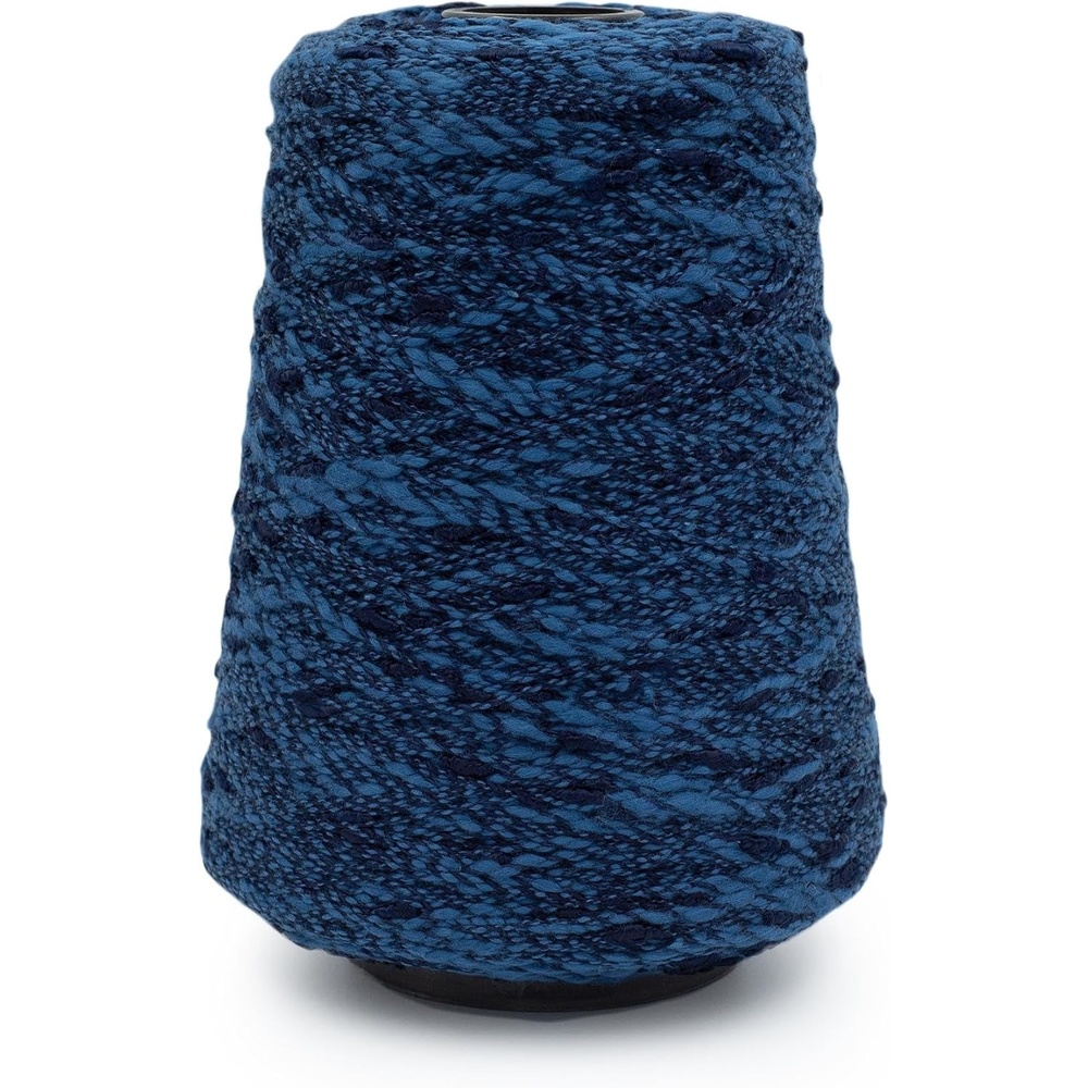 image:imageSilk City Fibers Avanti Rayon Slub Cotton Blend Yarn for Machine Knitting Weaving and Crochet Sky 1 Cone Designer Yarn for Premium Garments Textured Shawls and DK Weight Novelty ProjectsIndigo