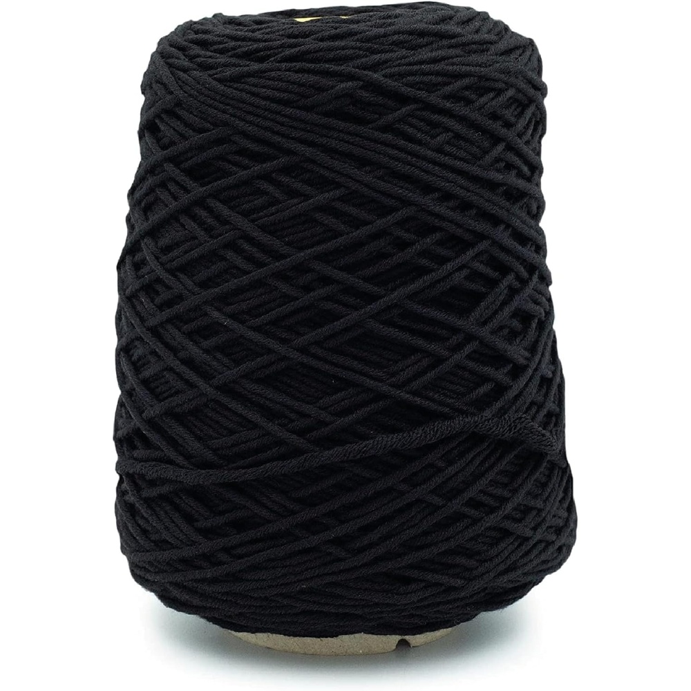 image:imageSilk City Fibers Chunky Merino Wool Yarn for Machine Knitting Weaving and Crochet Nero 1 Cone Classic Designer Yarn for Premium Garments Soft Scarves and Bulky BlanketsNero