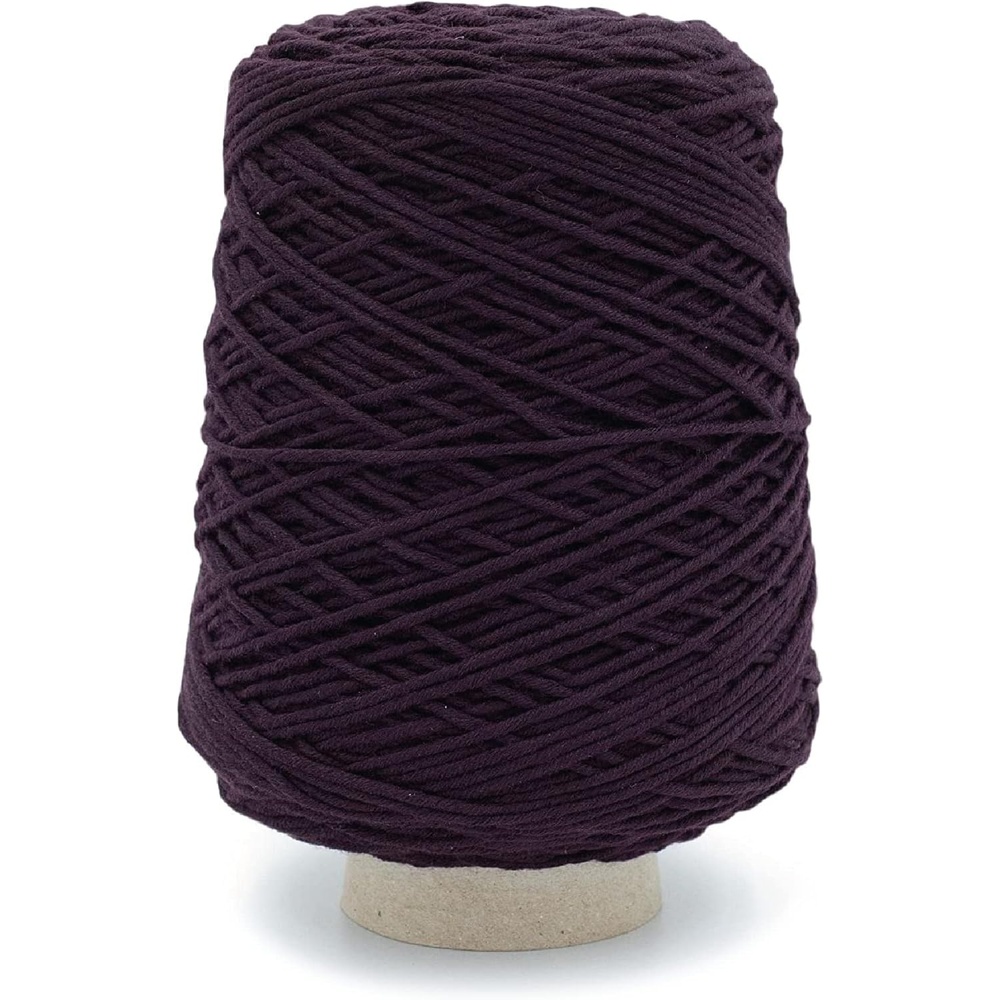 image:imageSilk City Fibers Chunky Merino Wool Yarn for Machine Knitting Weaving and Crochet Nero 1 Cone Classic Designer Yarn for Premium Garments Soft Scarves and Bulky BlanketsEggplant
