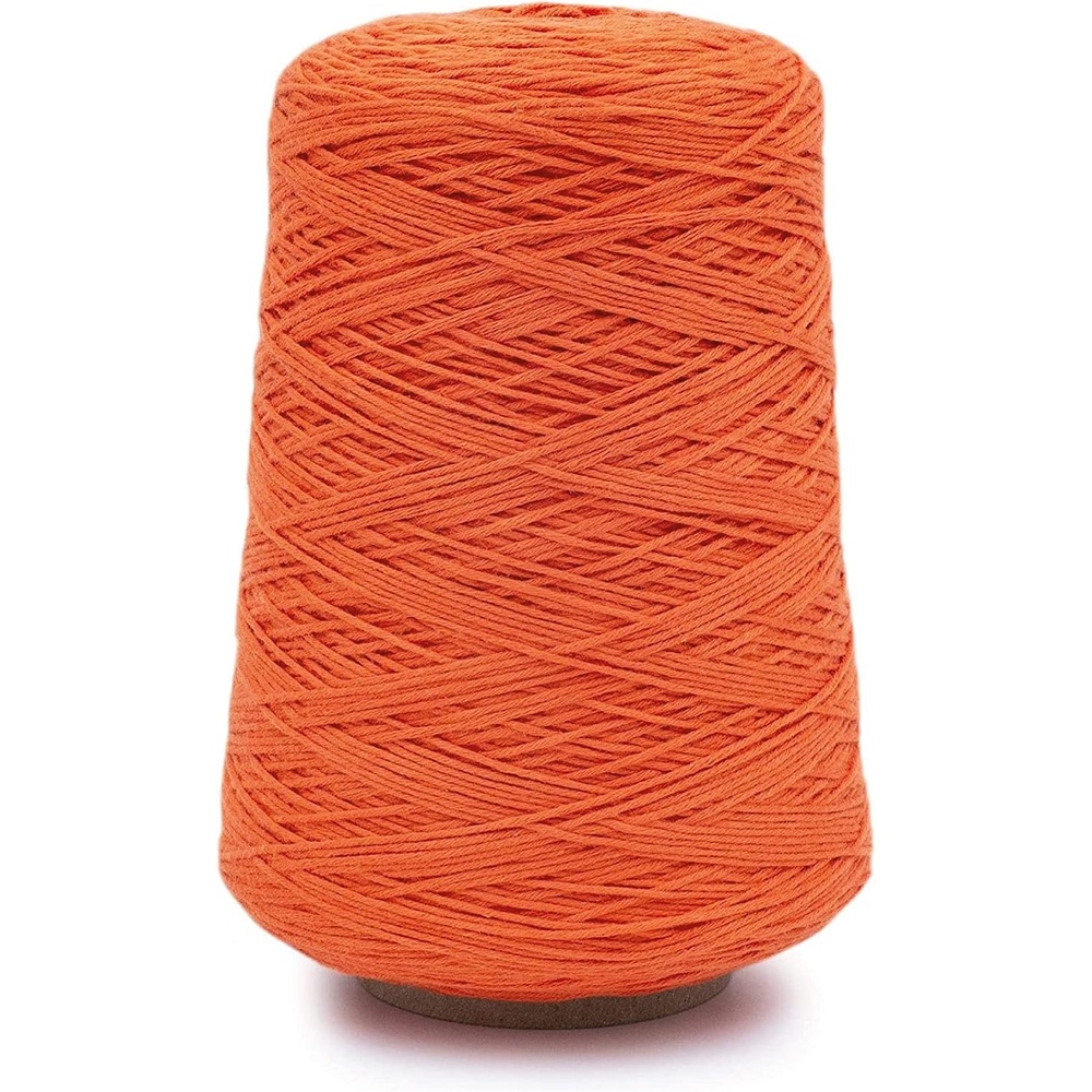 image:imageSilk City Fibers Cotton Bambu Blended Yarn for Machine Knitting Weaving and Crochet Honey 1 Cone Designer Yarn for Premium Garments Soft Shawls and DK Weight ProjectsOrangeade