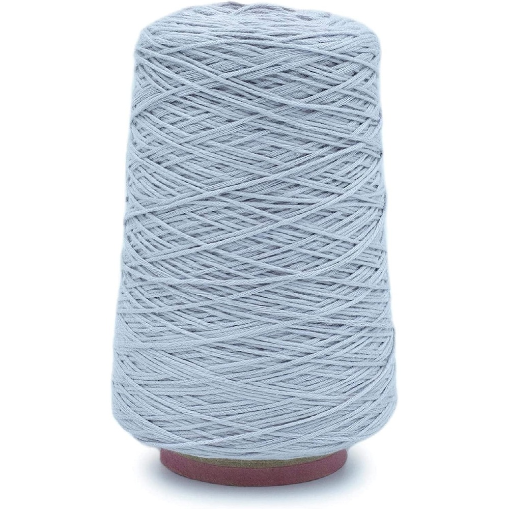 image:imageSilk City Fibers Cotton Bambu Blended Yarn for Machine Knitting Weaving and Crochet Honey 1 Cone Designer Yarn for Premium Garments Soft Shawls and DK Weight ProjectsSilver