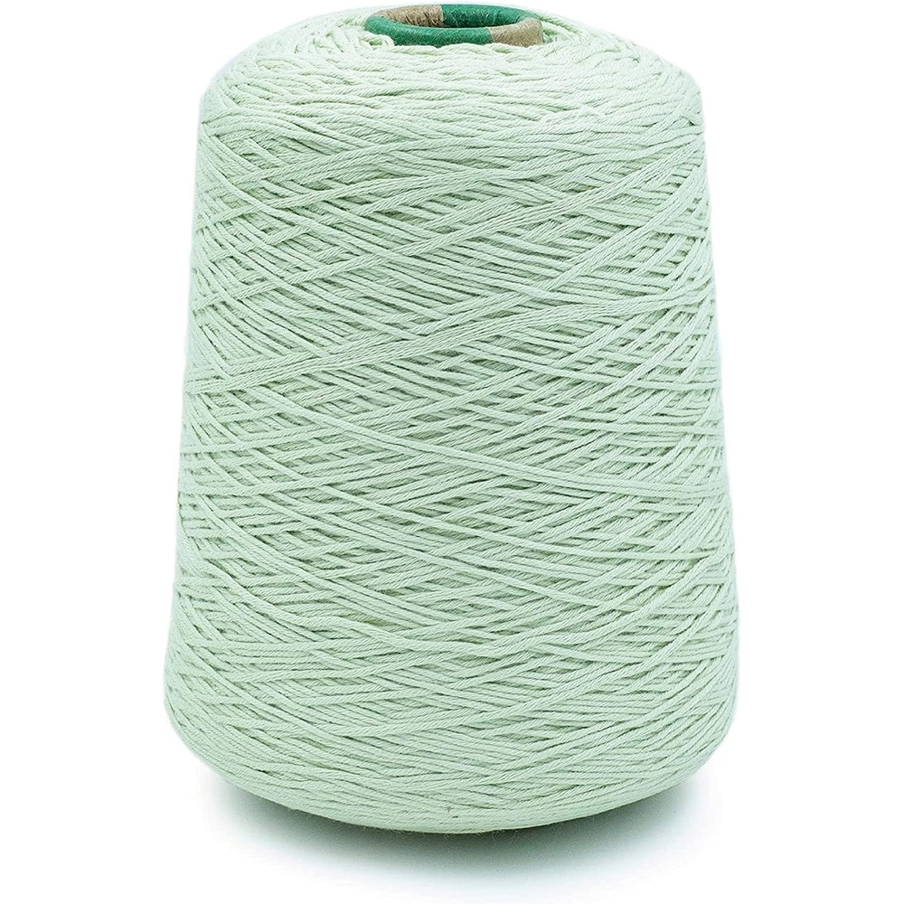 image:imageSilk City Fibers Cotton Bambu Blended Yarn for Machine Knitting Weaving and Crochet Honey 1 Cone Designer Yarn for Premium Garments Soft Shawls and DK Weight ProjectsPale Green