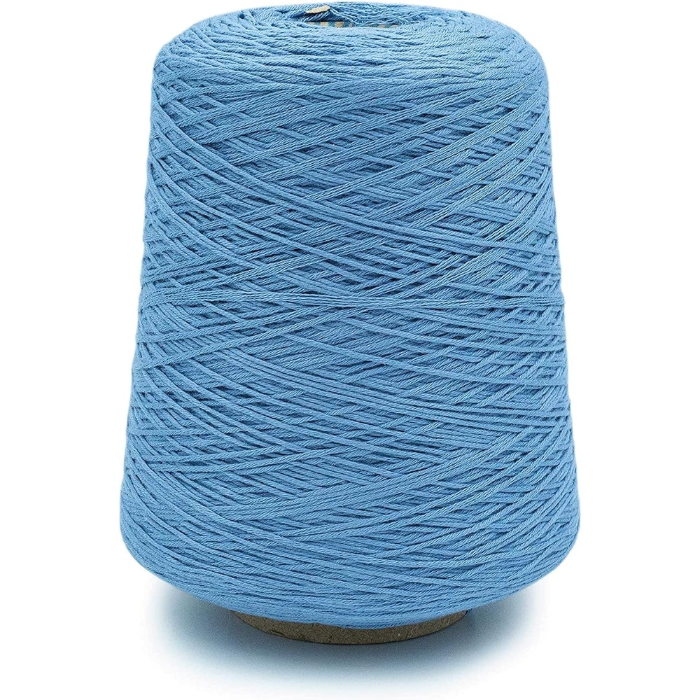 image:imageSilk City Fibers Cotton Bambu Blended Yarn for Machine Knitting Weaving and Crochet Smokey Blue 1 Cone Designer Yarn for Premium Garments Soft Shawls and DK Weight Projects