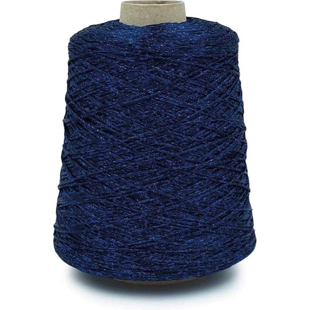 image:imageSilk City Fibers Galaxy Metallic Yarn for Machine Knitting Weaving and Crochet Sapphire 1 Cone Designer Yarn for Premium Garments Soft Shawls and Fine Weight ProjectsSapphire