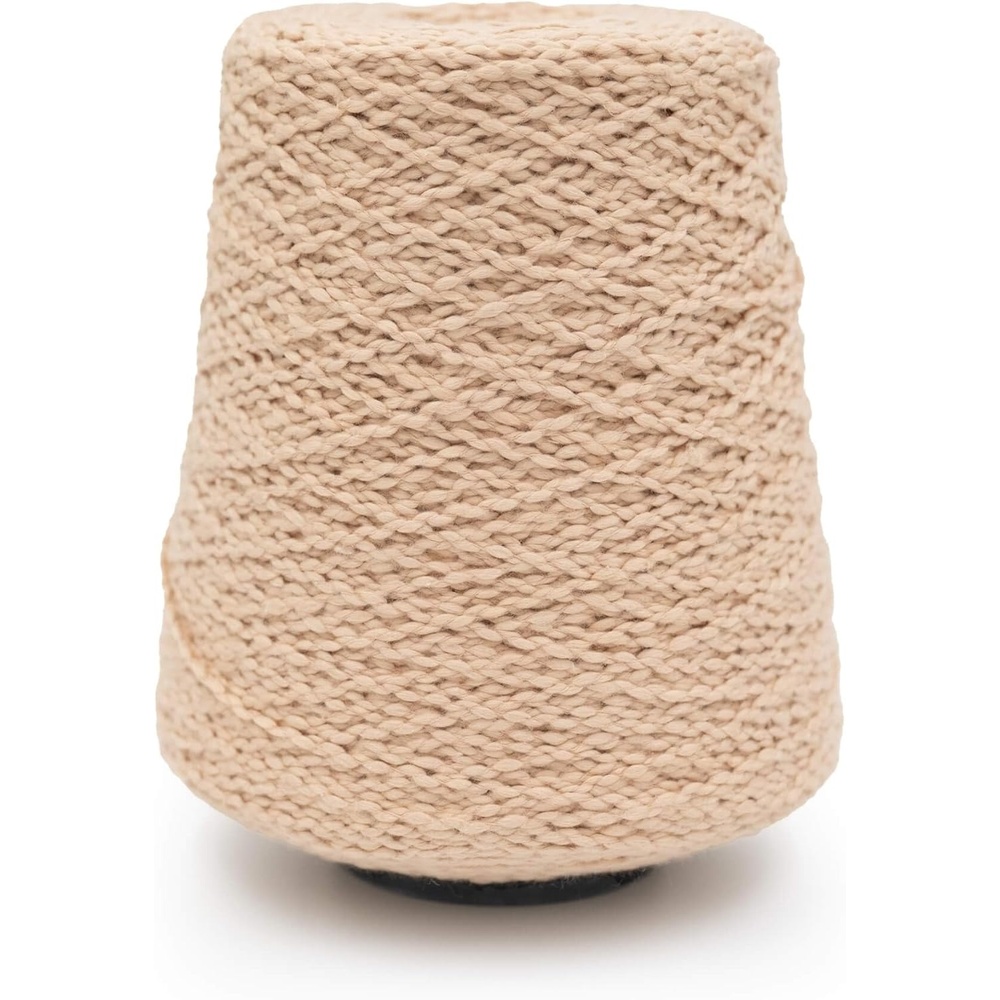 image:imageSilk City Fibers Softball Cotton Yarn for Machine Knitting Weaving and Crochet Blue Bonnet 1 Cone Designer Yarn for Premium Garments Soft Shawls and Textured BlanketsCamel