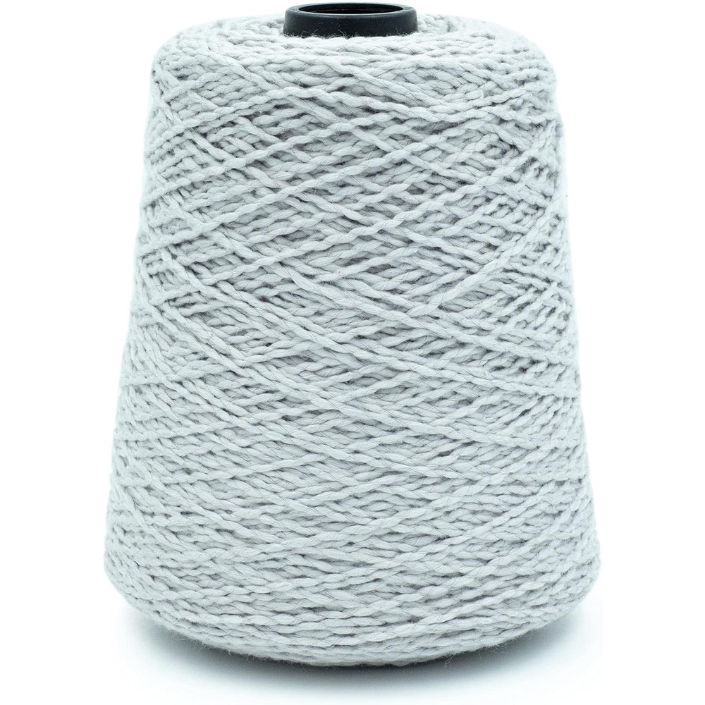 image:imageSilk City Fibers Softball Cotton Yarn for Machine Knitting Weaving and Crochet Blue Bonnet 1 Cone Designer Yarn for Premium Garments Soft Shawls and Textured BlanketsChrome