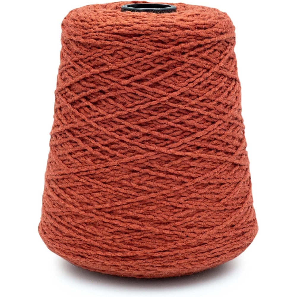 image:imageSilk City Fibers Softball Cotton Yarn for Machine Knitting Weaving and Crochet Blue Bonnet 1 Cone Designer Yarn for Premium Garments Soft Shawls and Textured BlanketsCopper