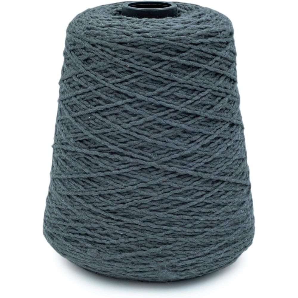 image:imageSilk City Fibers Softball Cotton Yarn for Machine Knitting Weaving and Crochet Charcoal 1 Cone Designer Yarn for Premium Garments Soft Shawls and Textured Blankets