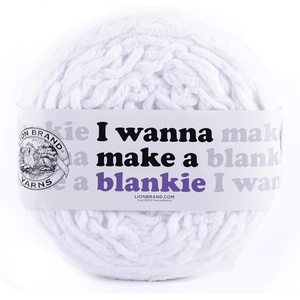 (1 Cake) Lion Brand Yarn I Wanna Make a Super Bulky Yarn, Snow